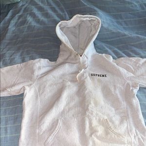 Light grey reverse weave Supreme ribbed sweatshirt